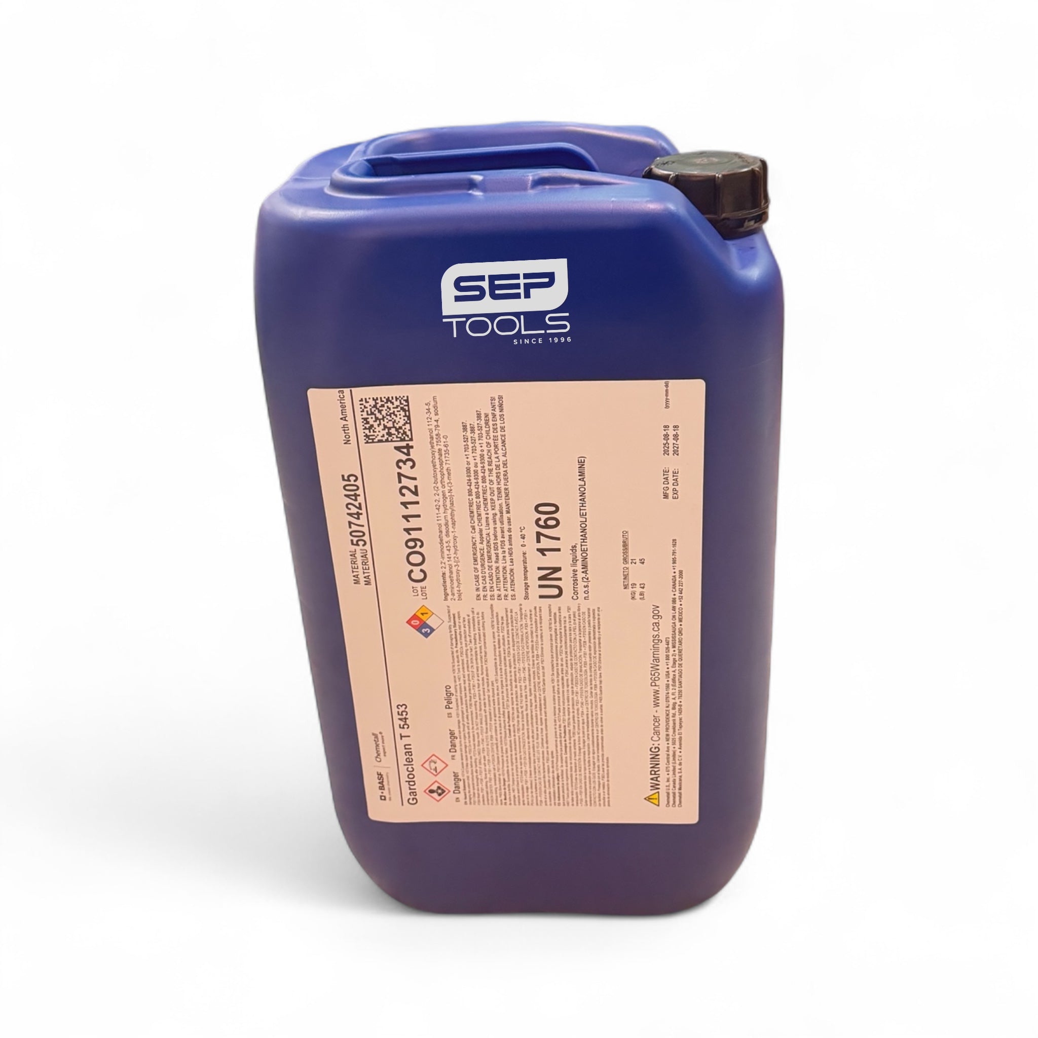 Gardoclean T 5453 5GL (BCR Plus®) 5 Gallon Container – SEP Tools
