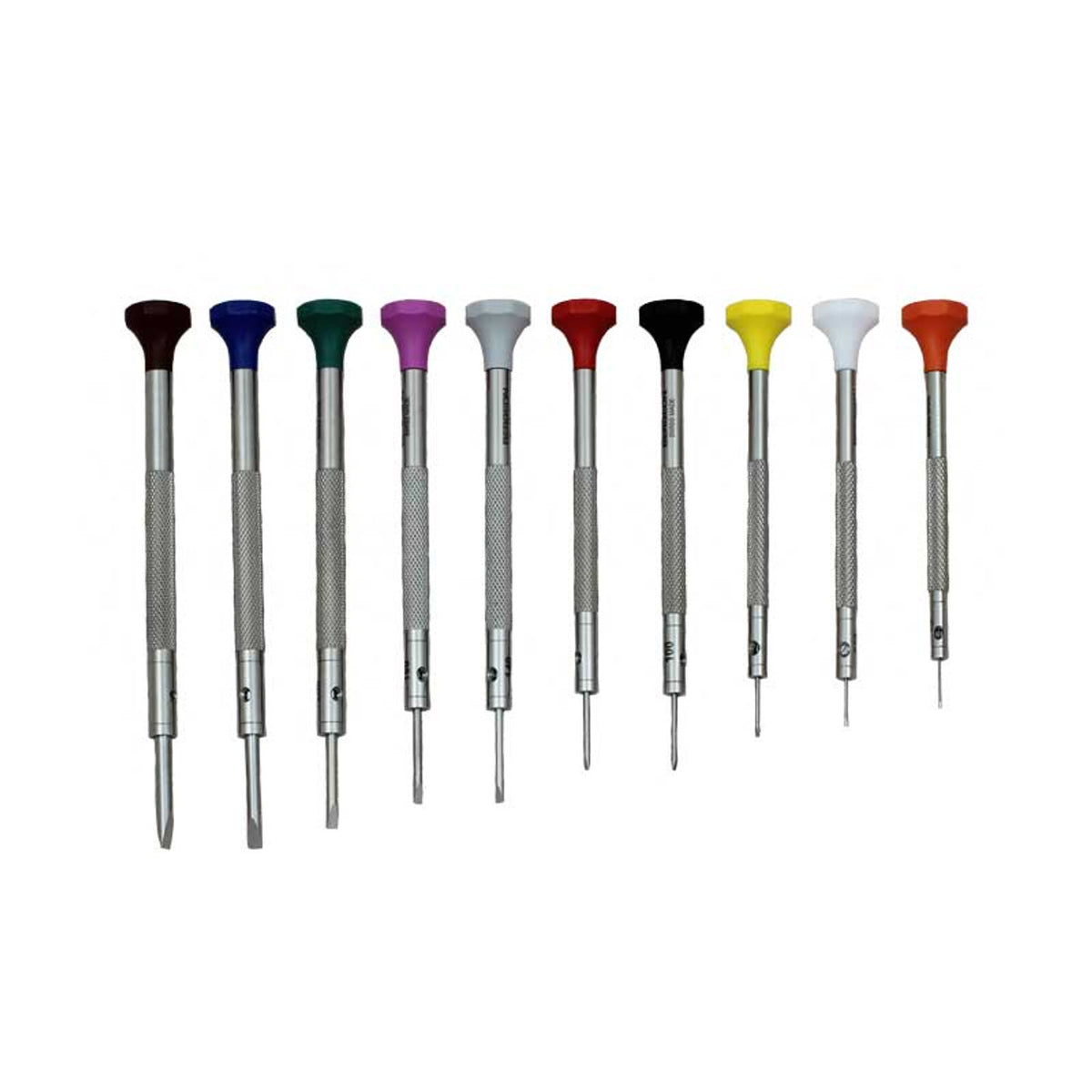 Bergeon 30081-AM10 Mini Watchmakers Stainless Steel Screwdriver Set with Hard Case