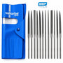 Glardon-Vallorbe LA2482-2 Needle File Set of 12 - 5-1/2" (140mm) - Cut 2 Medium