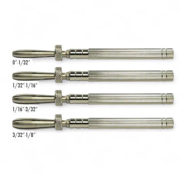 Brass Body Tension Pin Vice Set - 4pc