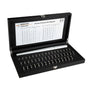 Durston box ring set 1-16 half sizes quarter sizes between 3&12 (49 rings)