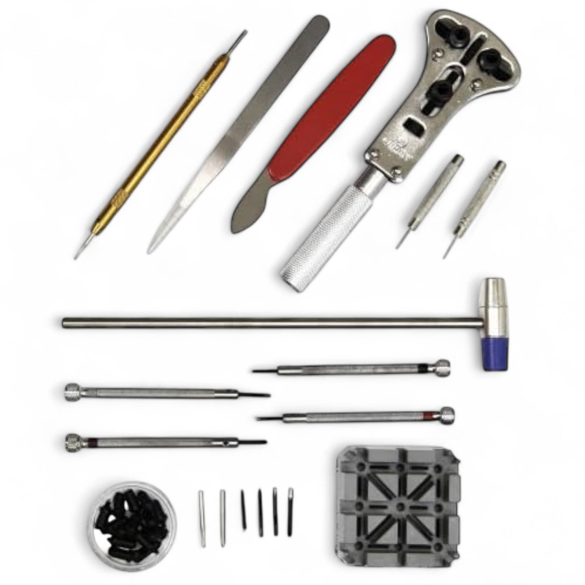 Watch Repair Tool Kit with Battery Changing, Watch Opening, Band Sizing and Storage Case