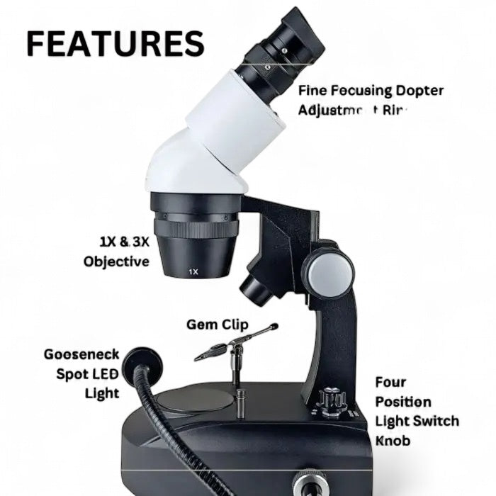GEMORO®ELITE  1030LED Portable Gemological Microscope