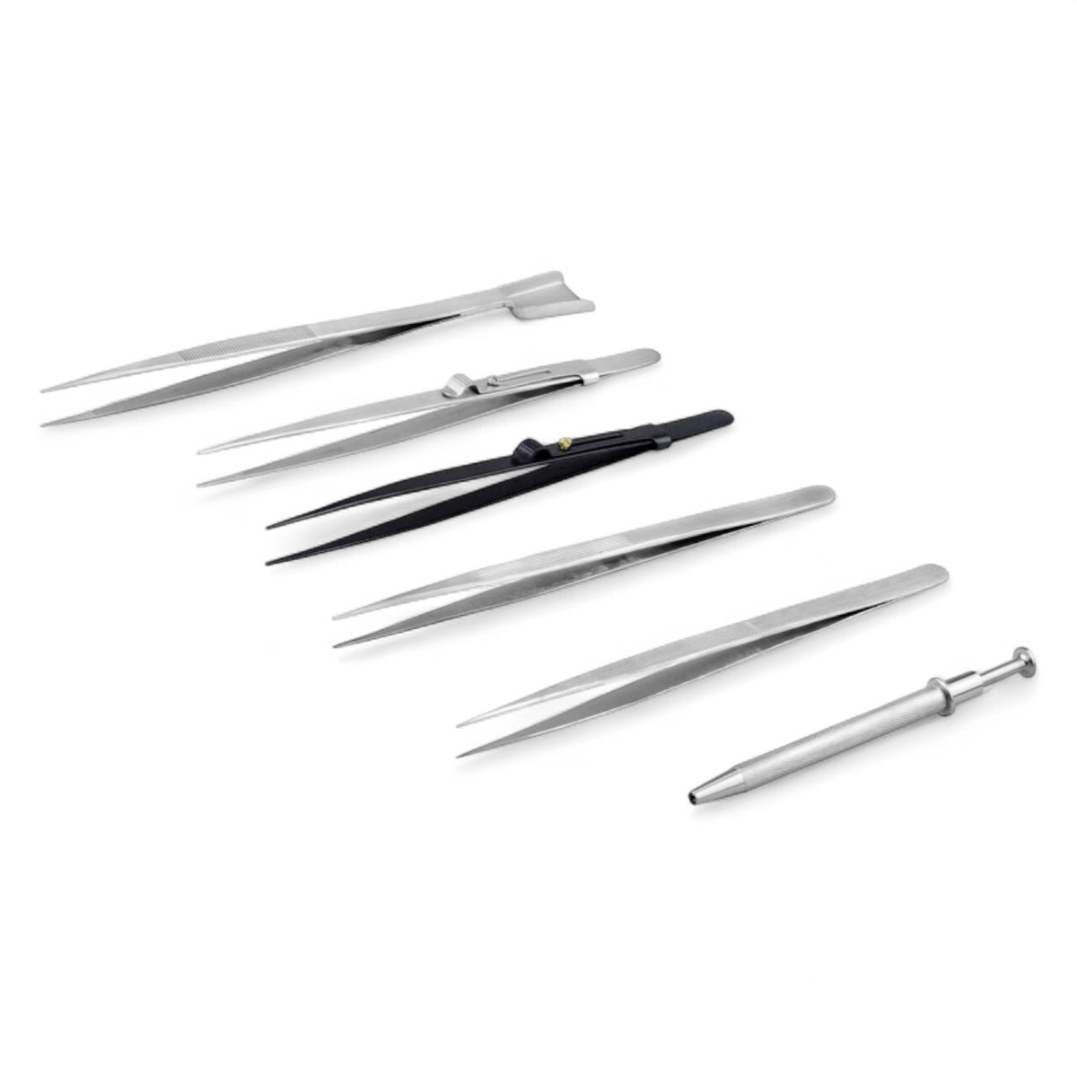 Stone Tweezer Set - 6pc Stainless Steel
