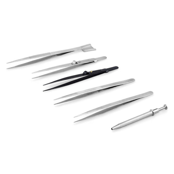 Stone Tweezer Set - 6pc Stainless Steel