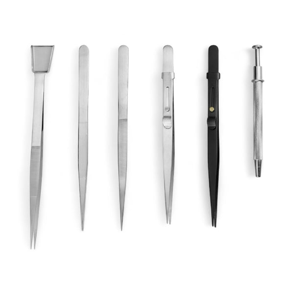 Stone Tweezer Set - 6pc Stainless Steel