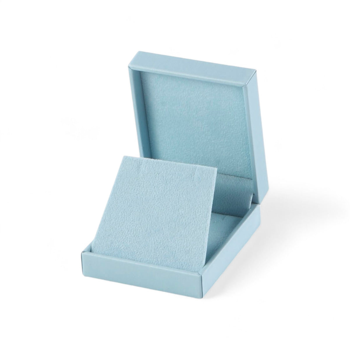 Light Blue Leatherette Large Pendant Box