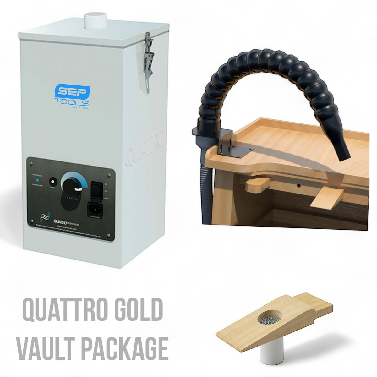 Quatro Gold Vault W/Bench Pin and Flex Arm Package