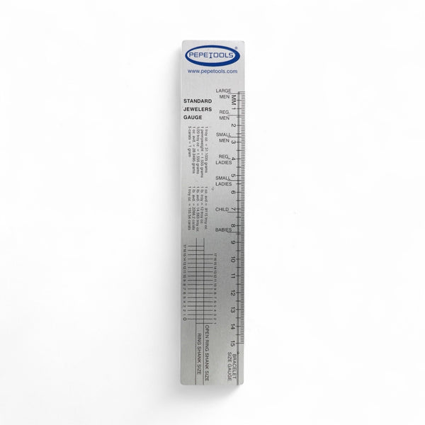 Standard Jeweler's Gauge Ruler – Ring & Bracelet Sizing Tool