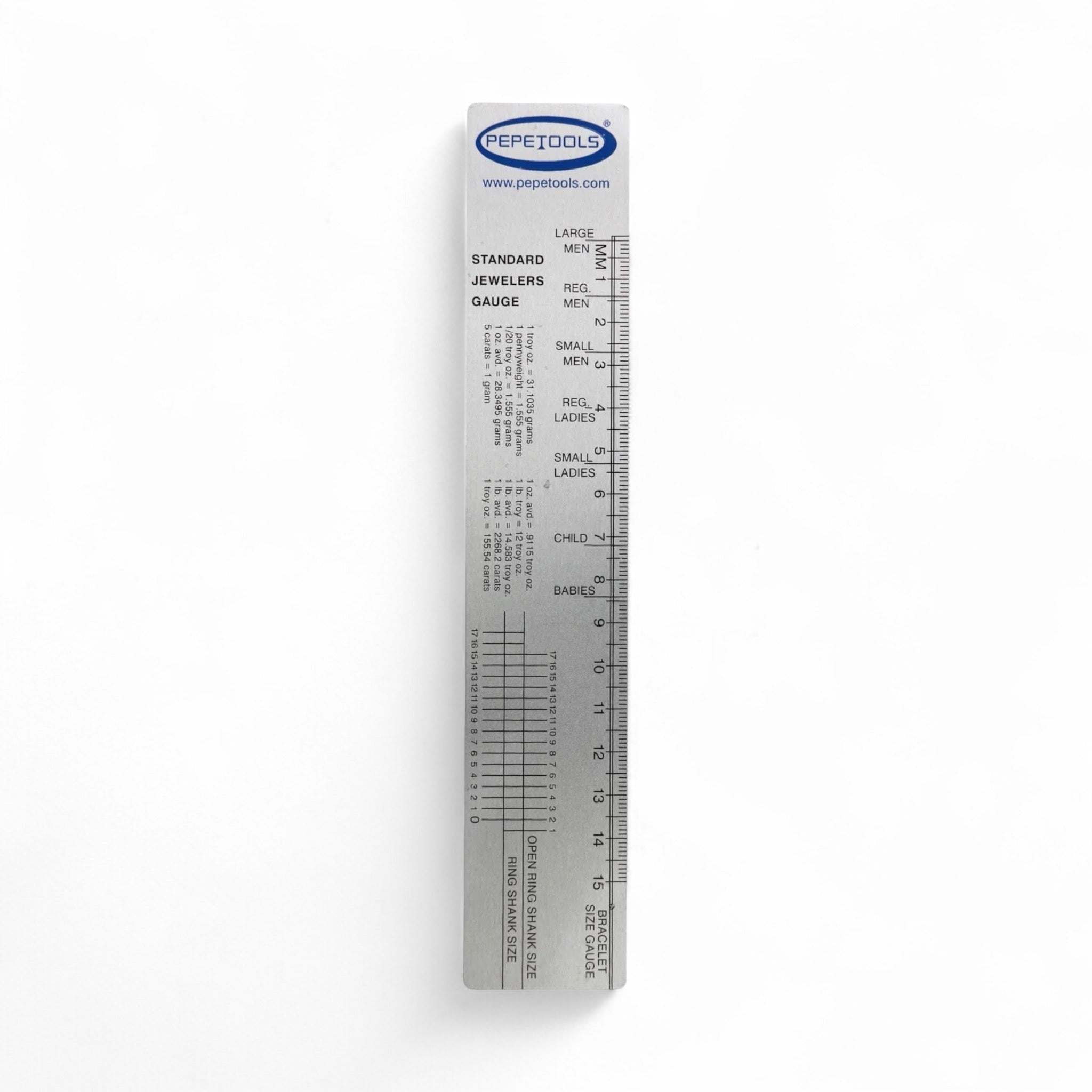 Standard Jeweler's Gauge Ruler – Ring & Bracelet Sizing Tool – SEP Tools