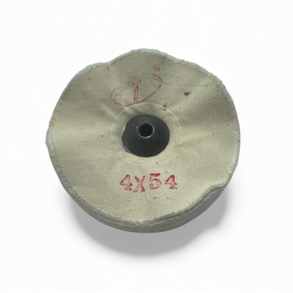 MUSLIN LOOSE BUFF LEAD CENTER WHITE 4"DIA. 54 PLY