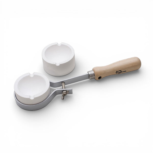 12" CRUCIBLE HOLDER W/2 CRUCIBLES