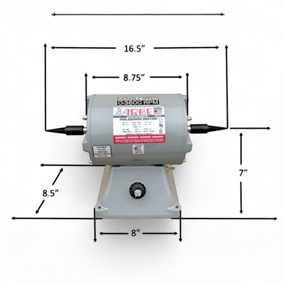 ARBE Variable Speed Polishing Motor 1/2hp