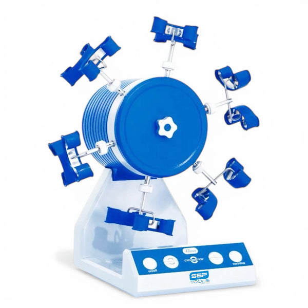 Elma Cyclomotion watch winder, with watch clips, for 12 watches