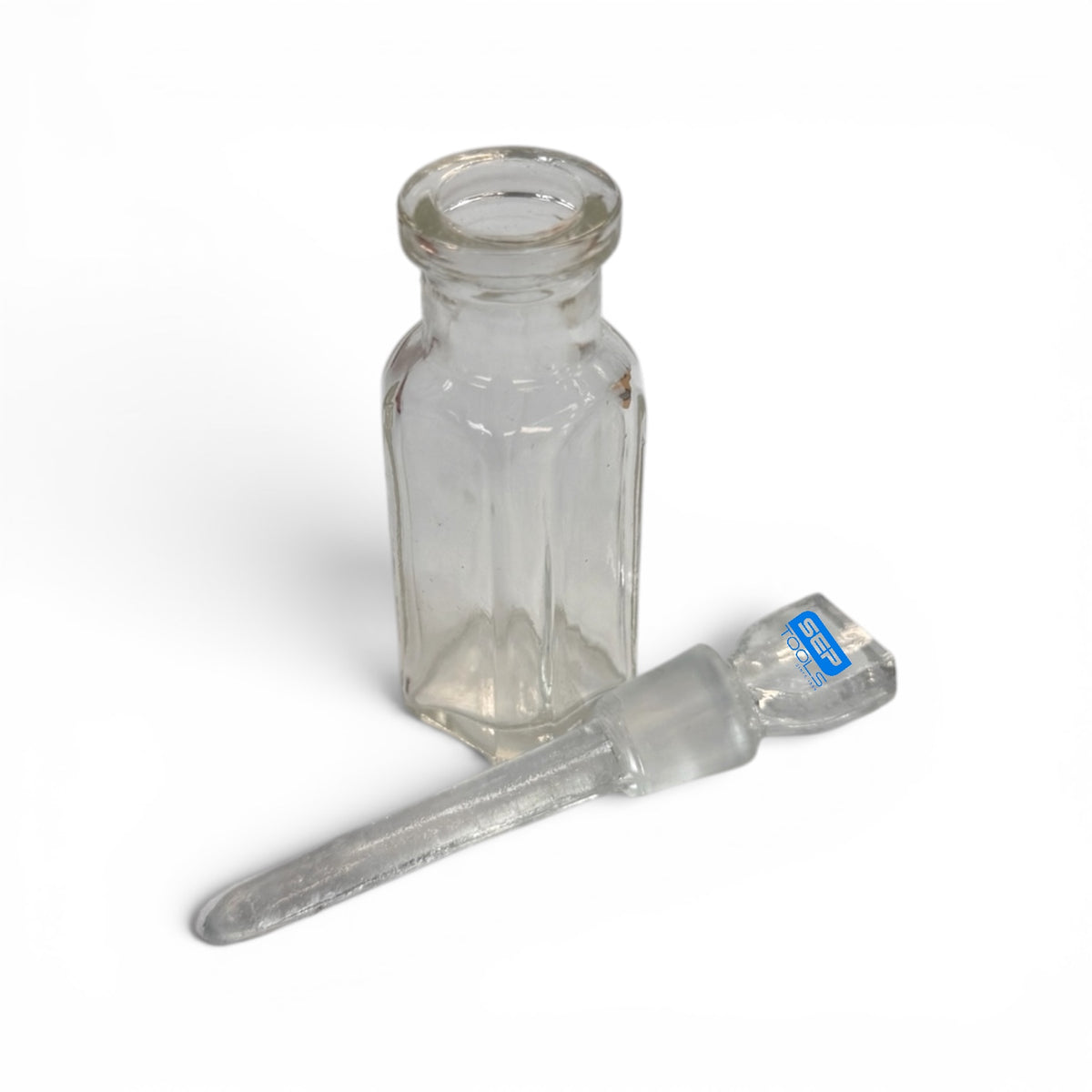 Glass Acid Storage Bottle Jar .5 oz Individual Glass bottle Holds Acid 1/2 oz