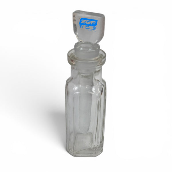 Glass Acid Storage Bottle Jar .5 oz Individual Glass bottle Holds Acid 1/2 oz