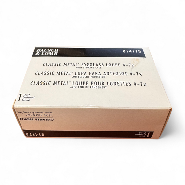 Bausch & Lomb Classic Metal Eyeglass Loupe w/Storage Case 4-7x