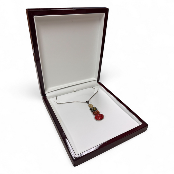 Mahogany Necklace Box, 7 1/4"x8 1/4"x1 1/2"