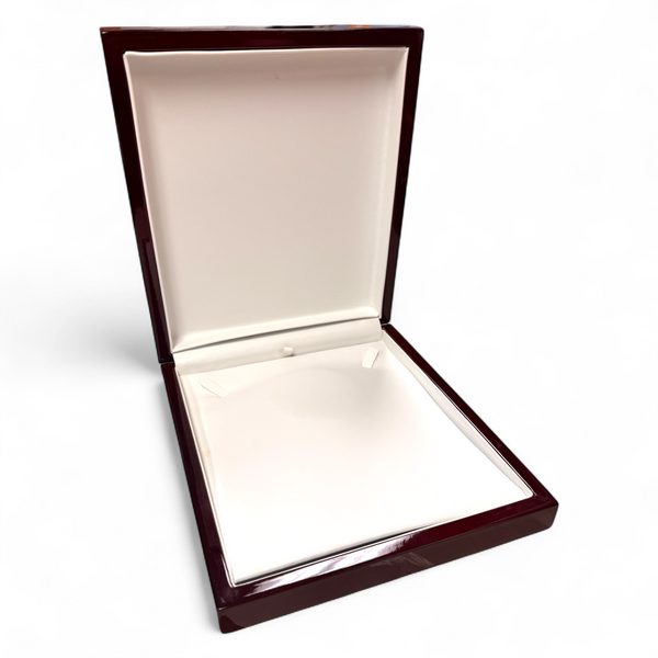 Mahogany Necklace Box, 7 1/4"x8 1/4"x1 1/2"