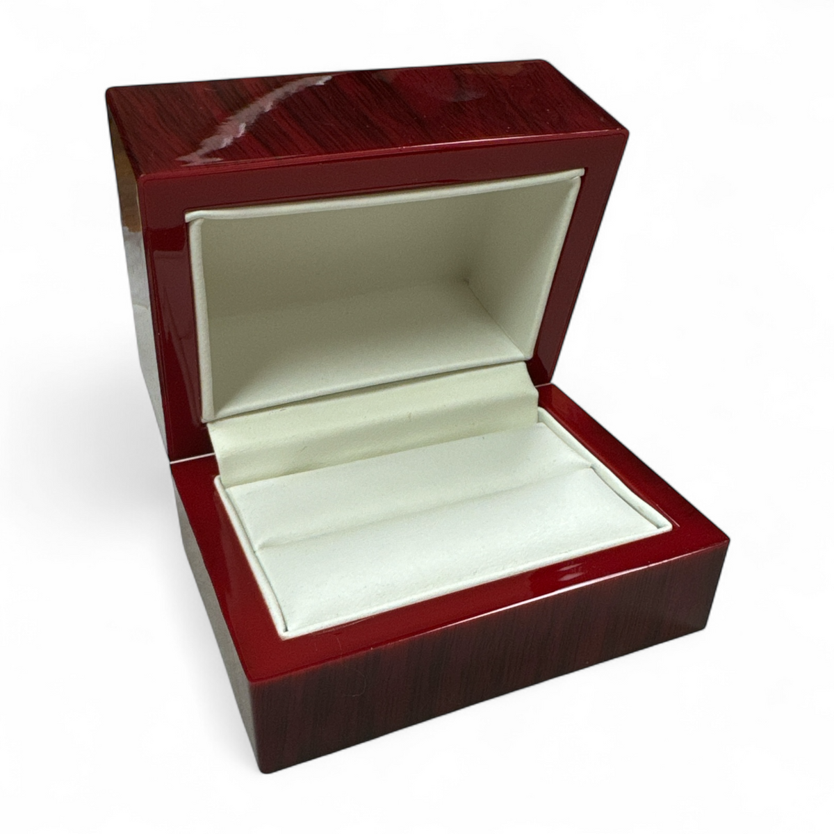 Mahogany Wood Double Ring Box