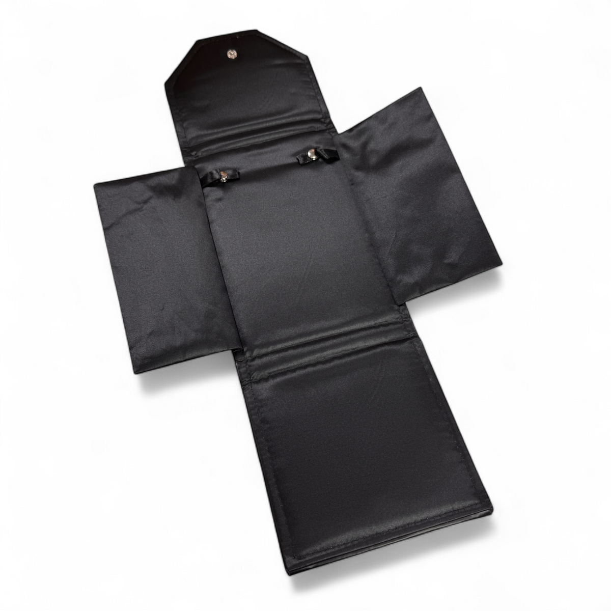 Black Large Leatherette Pearl Folder
