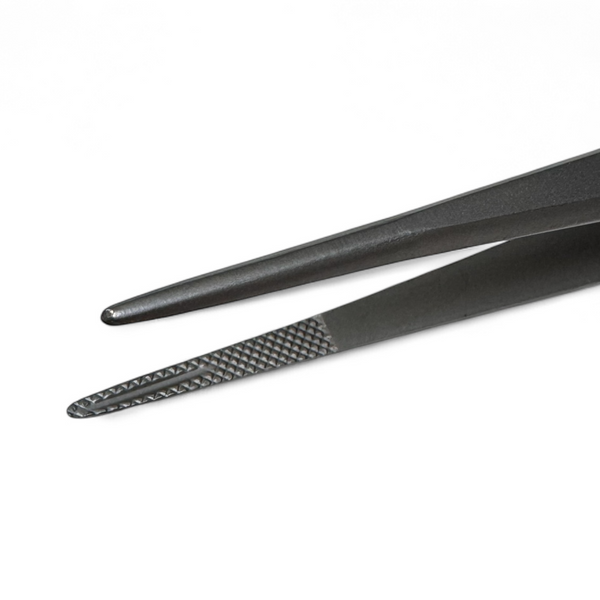 Diamond Tweezers-Locking w/Groove-Swiss Made