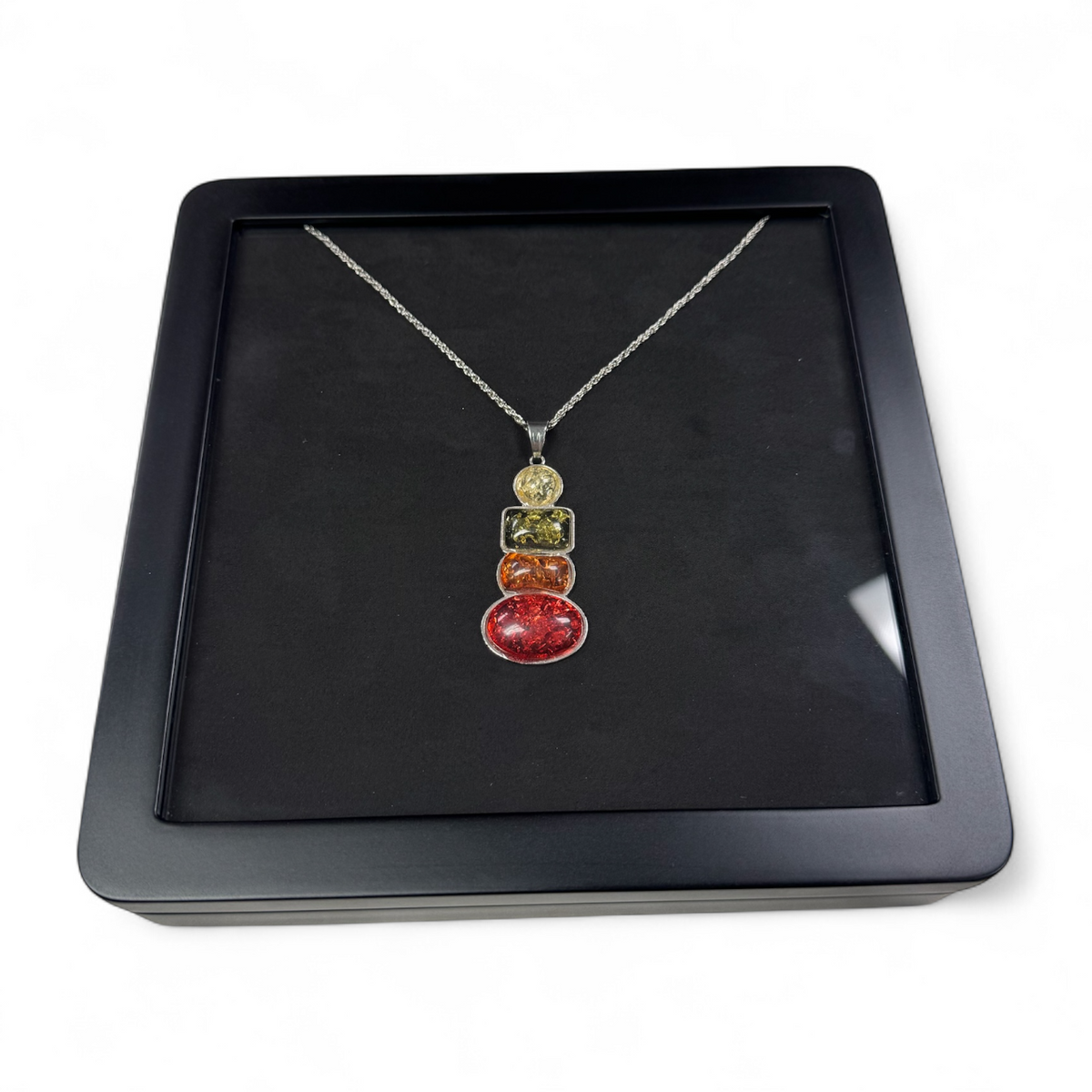 Premium XL Deluxe Wooden Diamond Display Box with Built-in Stand