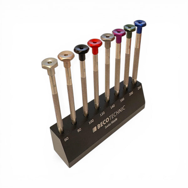 Beco Striaght Base w/ 8 Screwdrivers, Standard Taper, Ø 0,6 - 2,5 mm