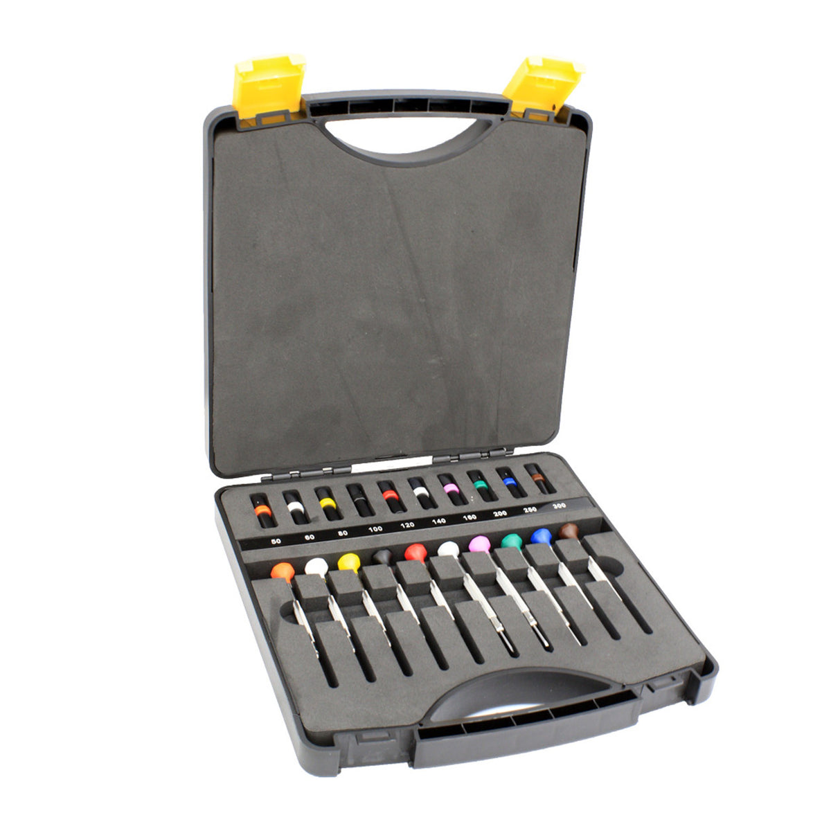 Bergeon 30081-AM10 Mini Watchmakers Stainless Steel Screwdriver Set with Hard Case