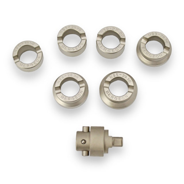 Bergeon 5538 set of inserts for Rolex watch cases with grooves