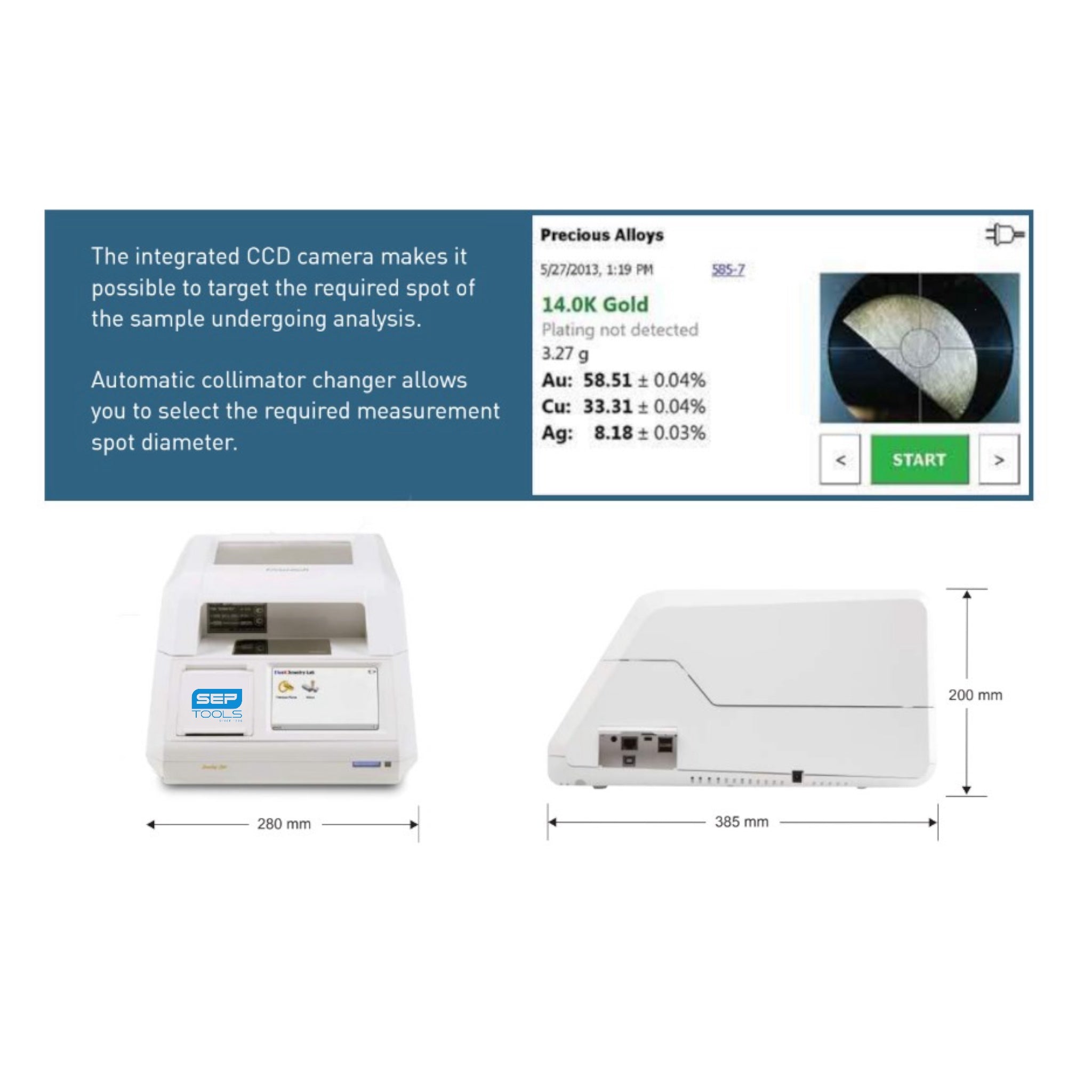 ElvaX Jewelry Lab XRF – SEP Tools