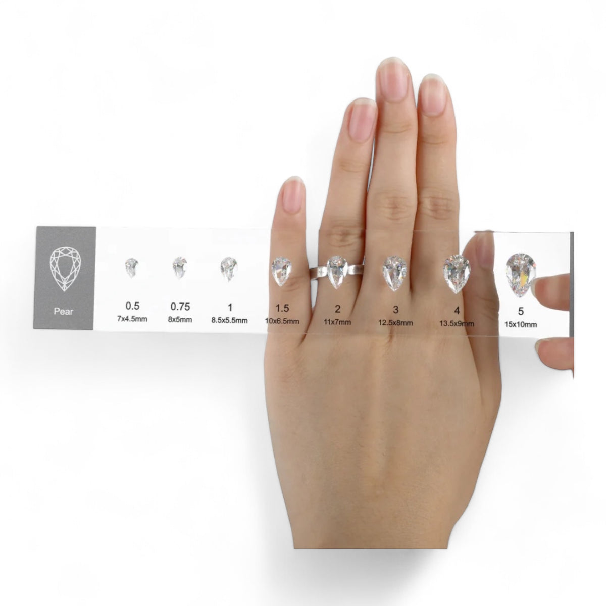 Normal Diamond Rings Premium Diamond Selector - Visual Diamond Size-10 Shape Kit. – SEP Tools