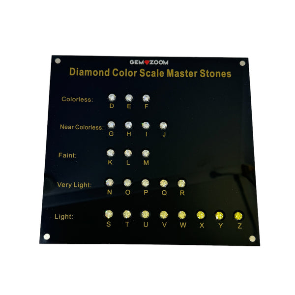 GEM-ZOOM™ CZ Master set for Diamond color grading 23 colors D To Z