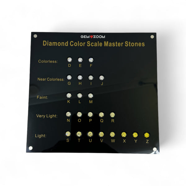 GEM-ZOOM™ CZ Master set for Diamond color grading 23 colors D To Z