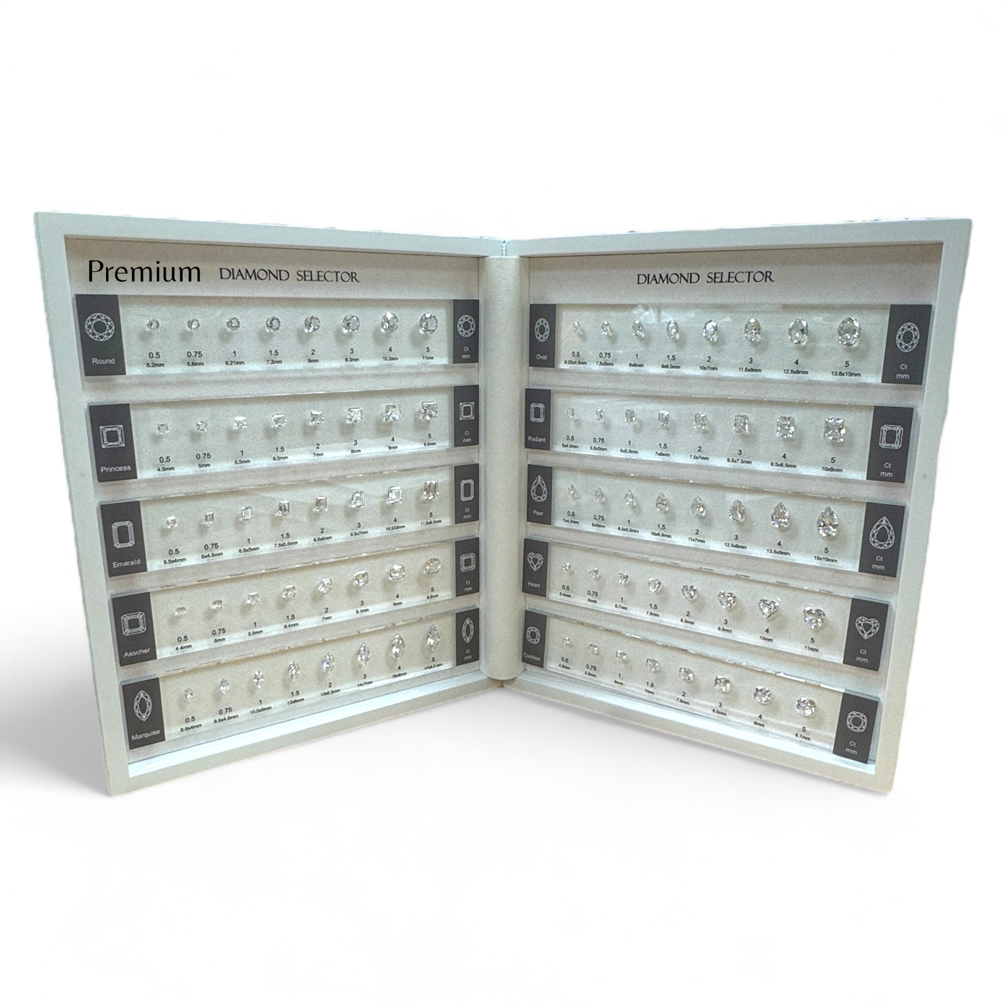 Premium Diamond Selector Visual Diamond Size 10 Shape Kit