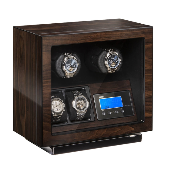 Beco® WATCH WINDER BLDC WALNUT FOR 2+2 WATCHES
