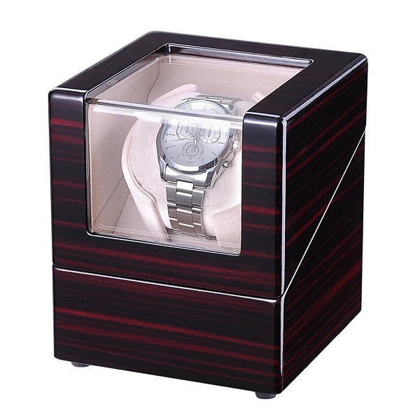 Single Automatic Watch Winder Box Wooden Display Case
