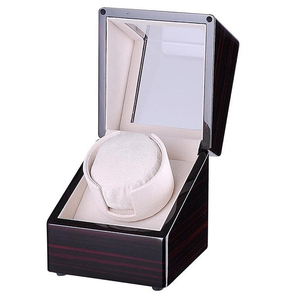 Single Automatic Watch Winder Box Wooden Display Case