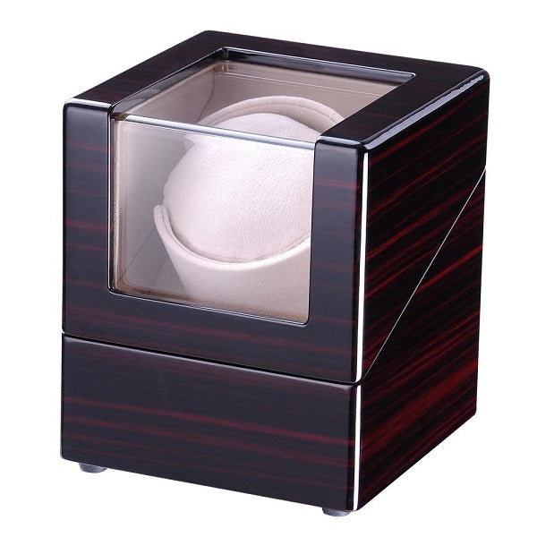 Single Automatic Watch Winder Box Wooden Display Case