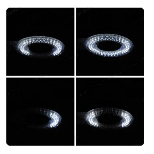 80 LED Compact Four-Zone Microscope Ring Light