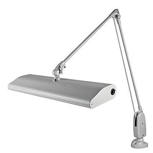 Dazor®  134C3 3 Bulb Dove Gray Clamp Base Lamp 110V 43"R