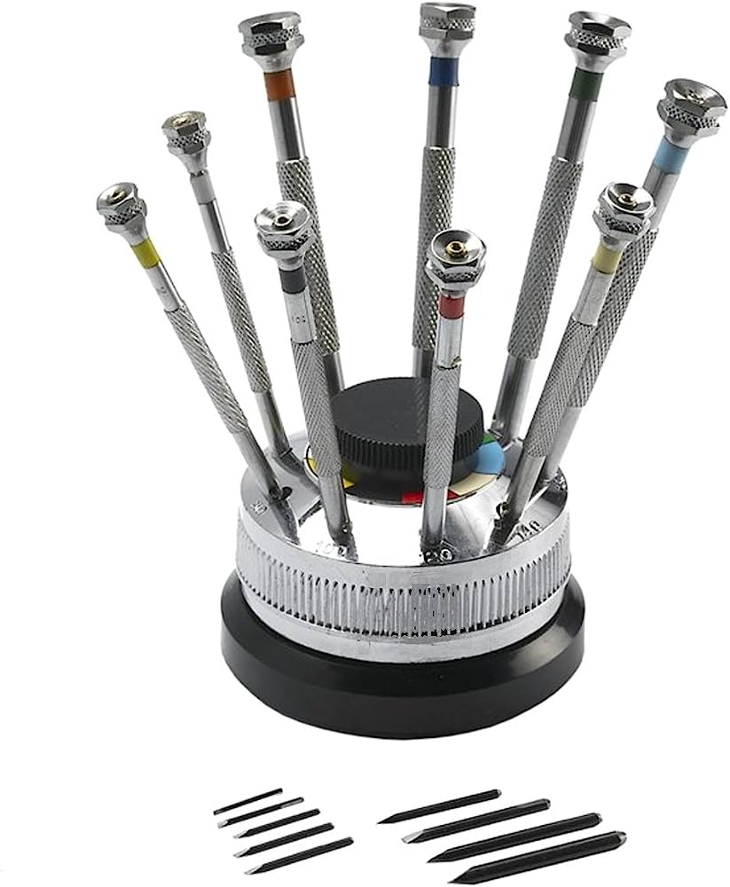 9 PC SCREWDRIVER SET ON STAND