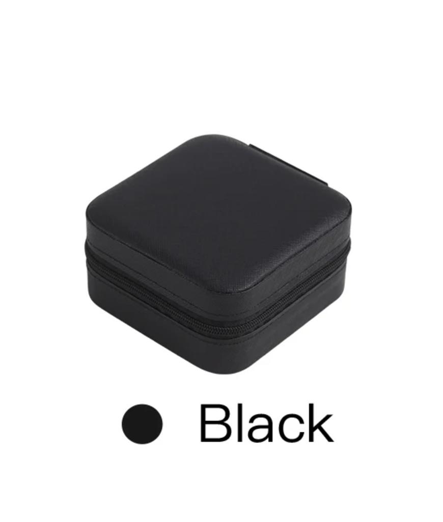 Small Jewelry Box, Mini Jewelry Organizer -Black