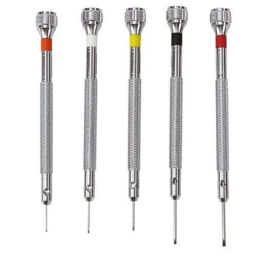 BERGEON® Set of Five Swiss Watchmakers Screwdrivers in Pouch